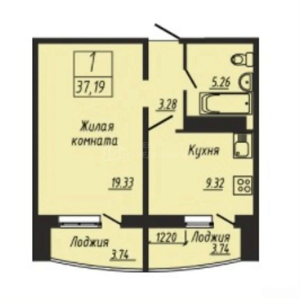 1-к квартира, 37 кв.м., улица Константина Посьета, 7