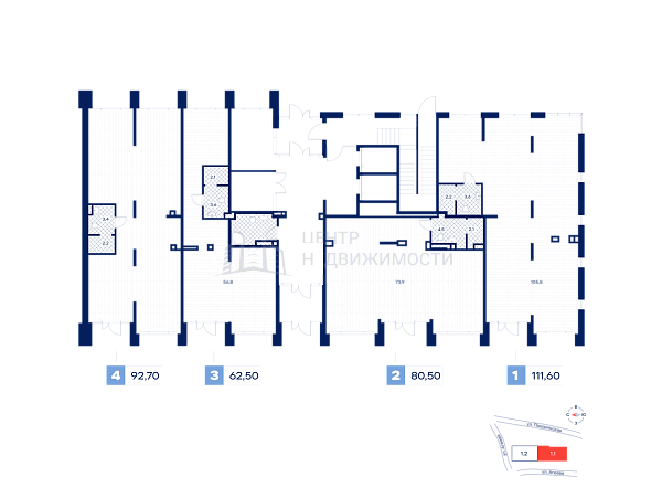 Помещения свободного назначения, 111 кв.м.