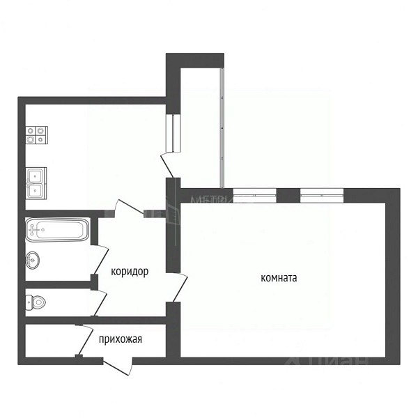 2-к квартира, 47 кв.м., Олимпийская улица, 30