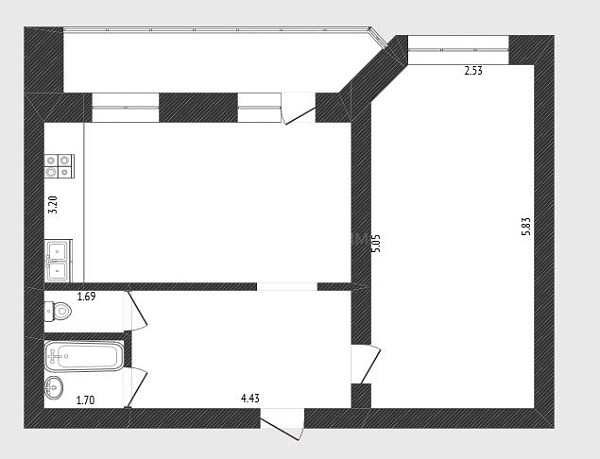 2-к квартира, 55 кв.м., улица Революции, 228к3