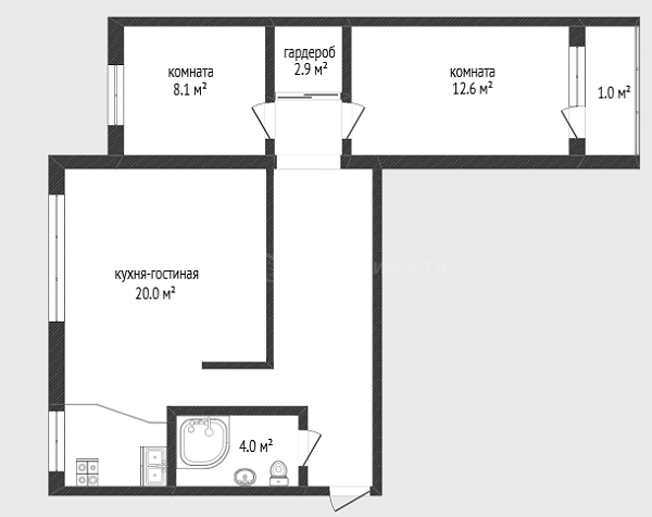 3-к квартира, 54 кв.м., проезд Геологоразведчиков, 1
