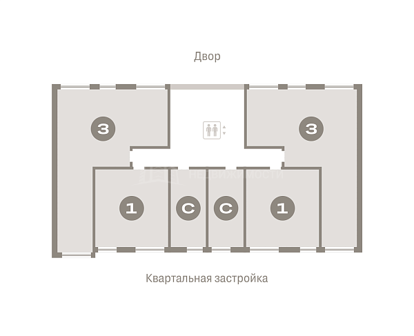 1-к квартира в новостройке, 46 кв.м.