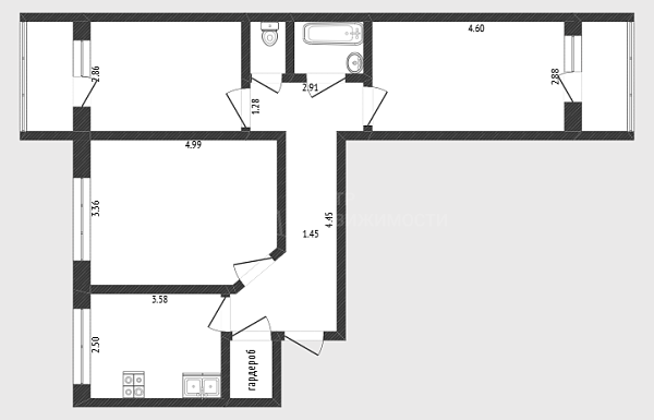 3-к квартира, 68 кв.м., микрорайон Тарманы, Игримская улица, 31