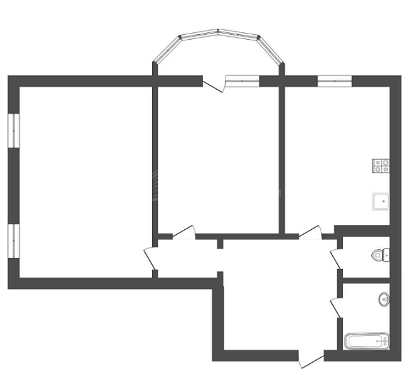 2-к квартира, 52 кв.м., Западносибирская улица, 18