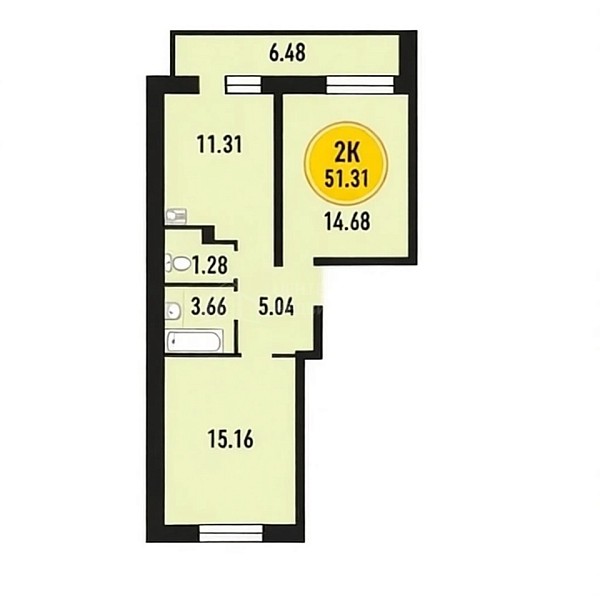 2-к квартира, 51 кв.м., Газопромысловая улица, 8