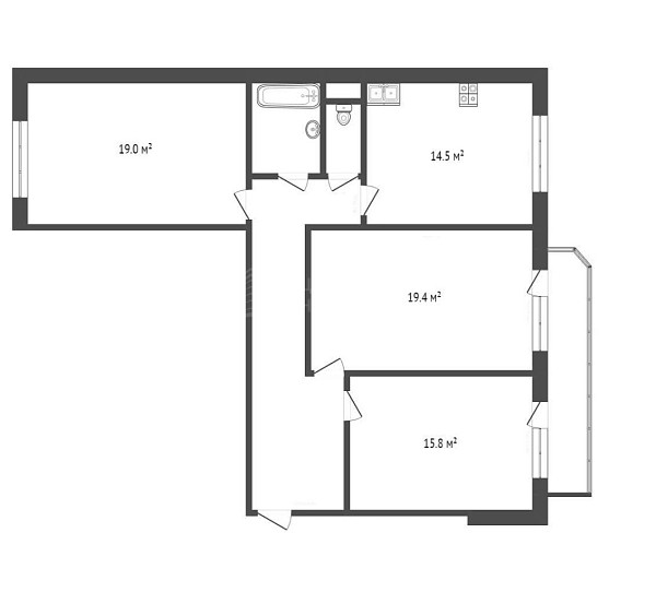 3-к квартира, 90 кв.м., Широтная улица, 130к2